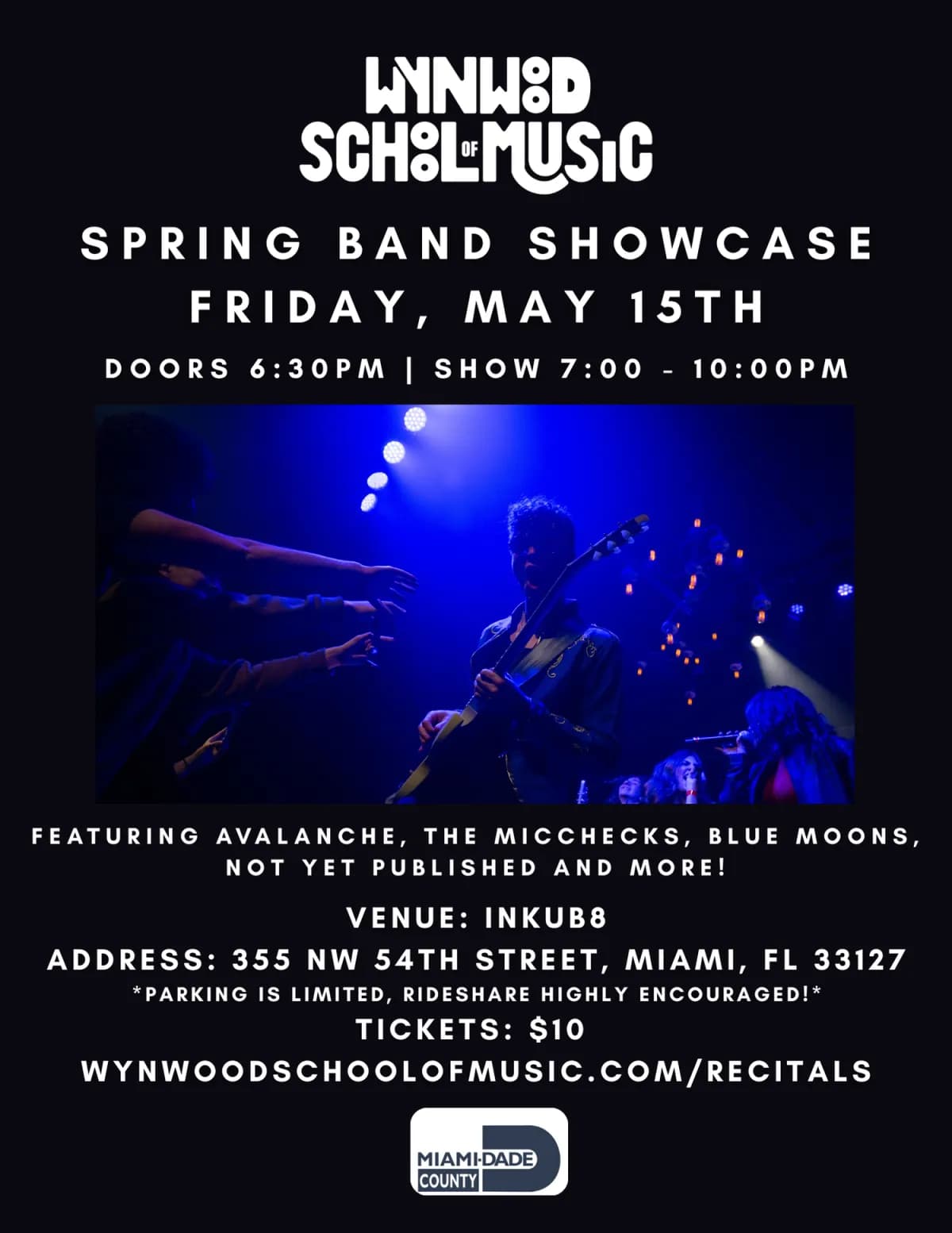 Spring 2026 Band Showcase — Friday, May 15th at Inkub8