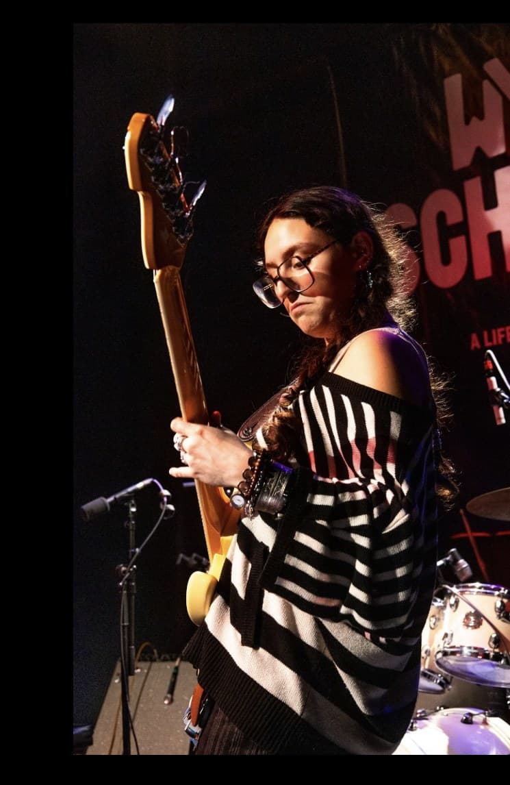 Micaela Godoy, scholarship recipient, performing live