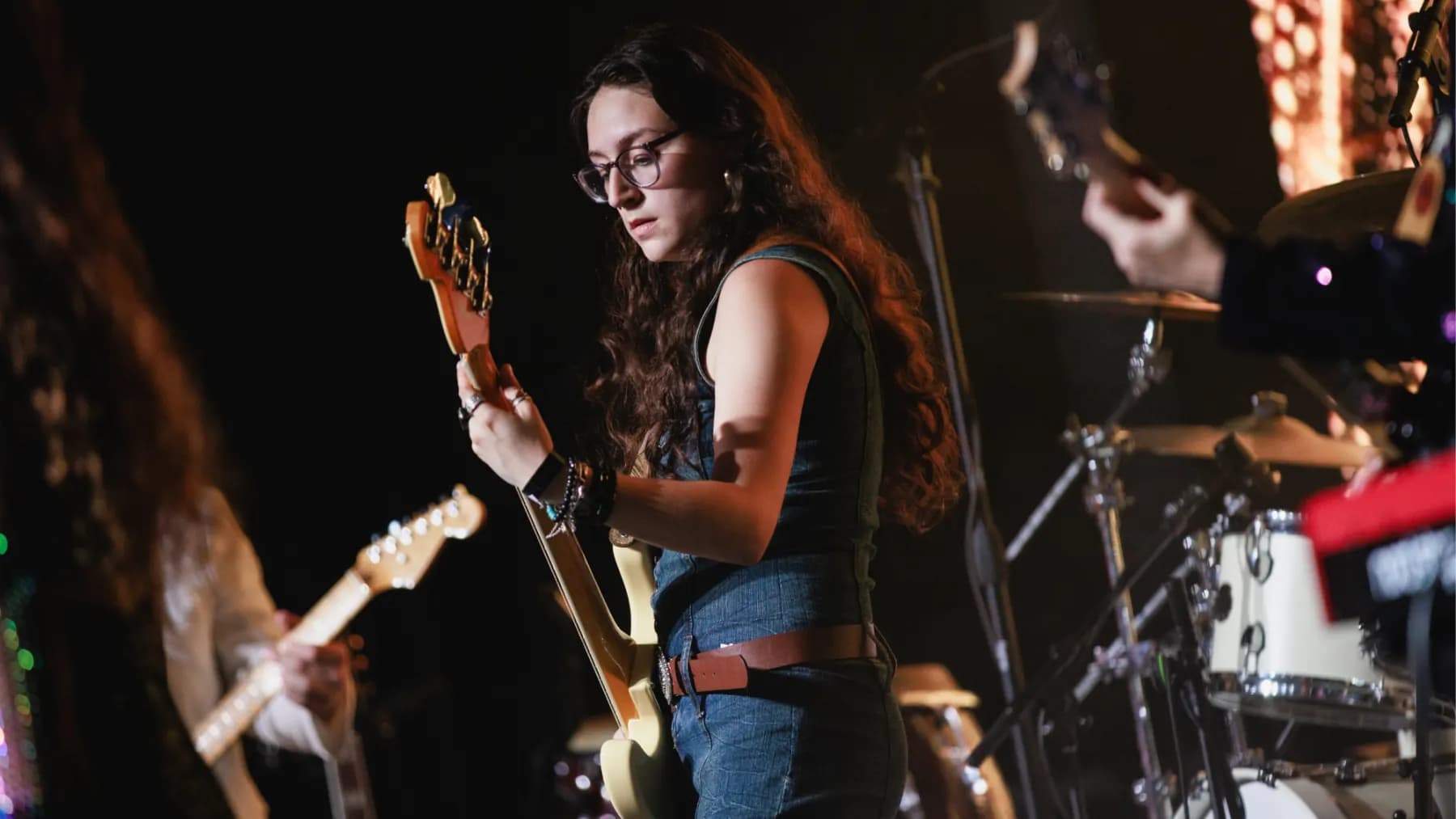 Musician performing on stage